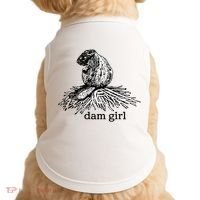Dam Girl Funny Beaver Meme Doggie Tank thumb 0