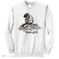 Dam Girl Funny Beaver Meme Sweatshirt thumb 0