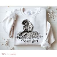 Dam Girl Funny Beaver Meme Sweatshirt thumb 2