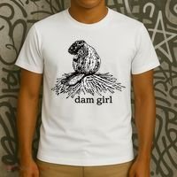 Dam Girl Funny Beaver Meme T-Shirt thumb 3