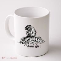 Dam Girl Funny Beaver Meme Coffee Mug thumb 0