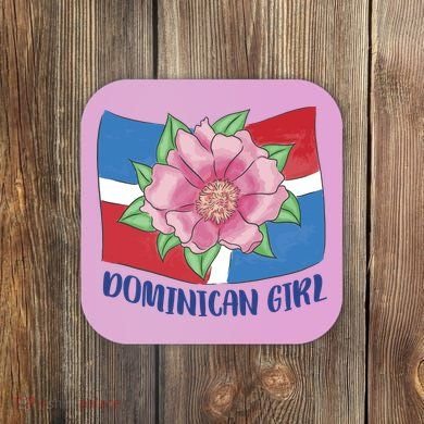 Dominican Girl Flag Coaster