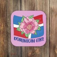 Dominican Girl Flag Coaster thumb 0