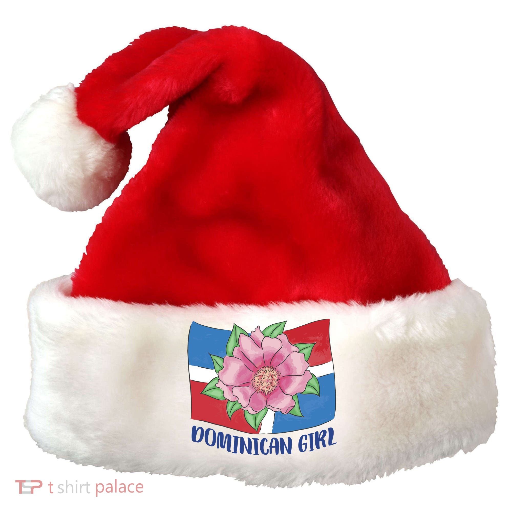 Dominican Girl Flag Santa Hat