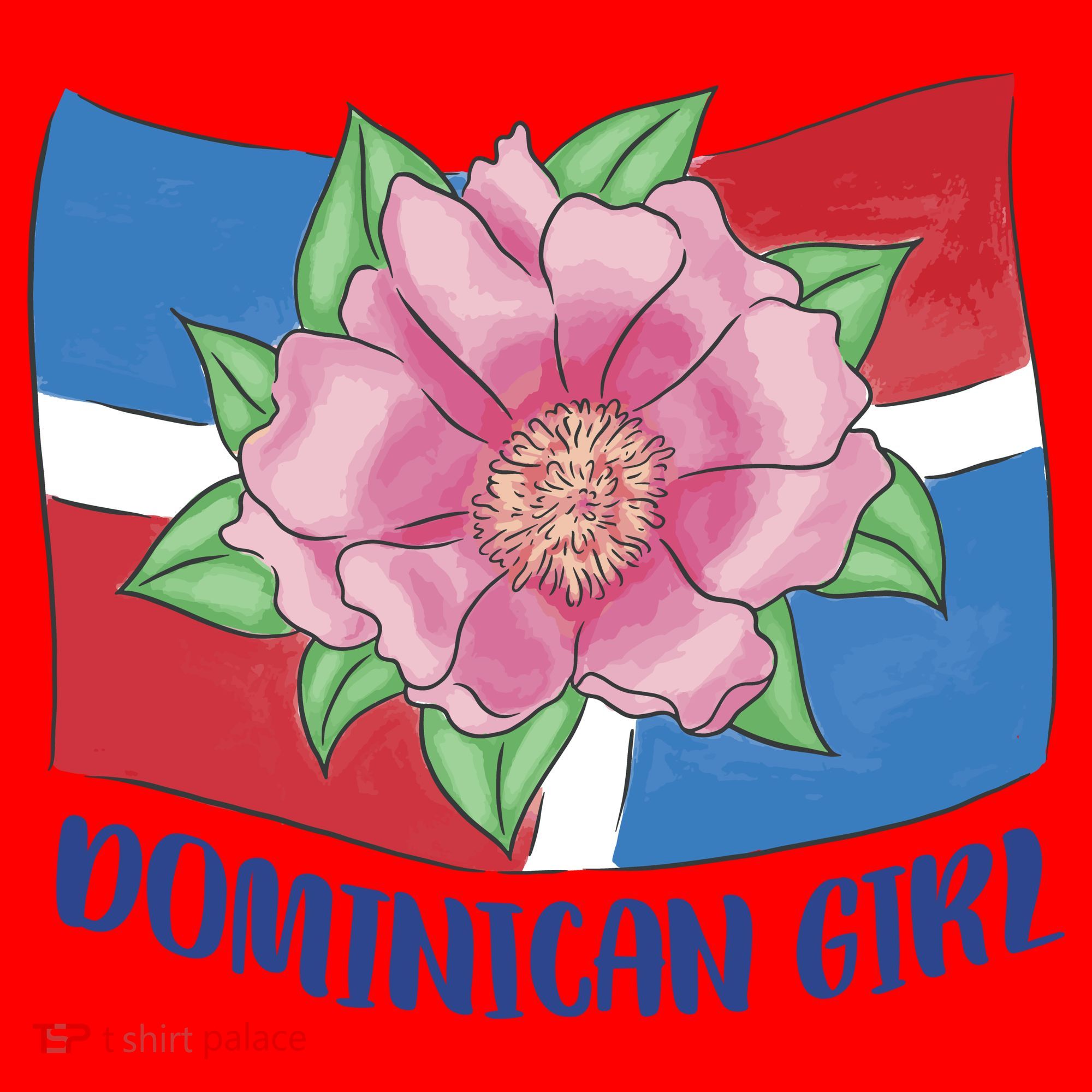 Dominican Girl Flag Santa Hat
