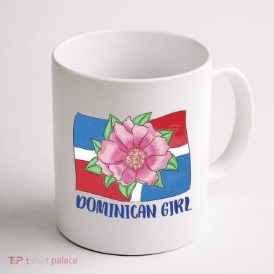 Dominican Girl Flag Coffee Mug back