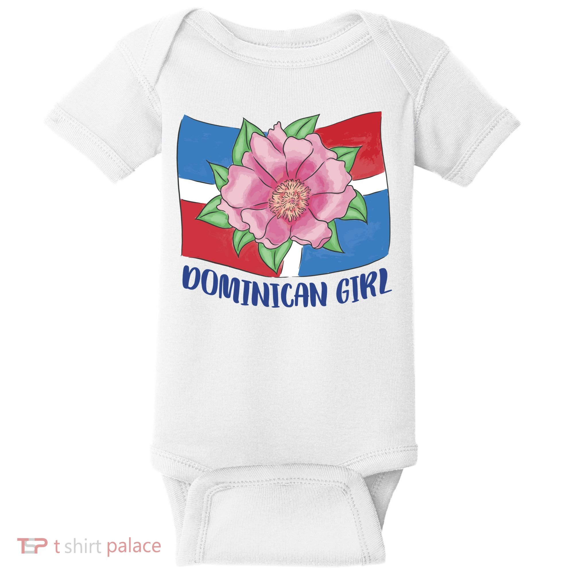 Dominican Girl Flag Baby Bodysuit