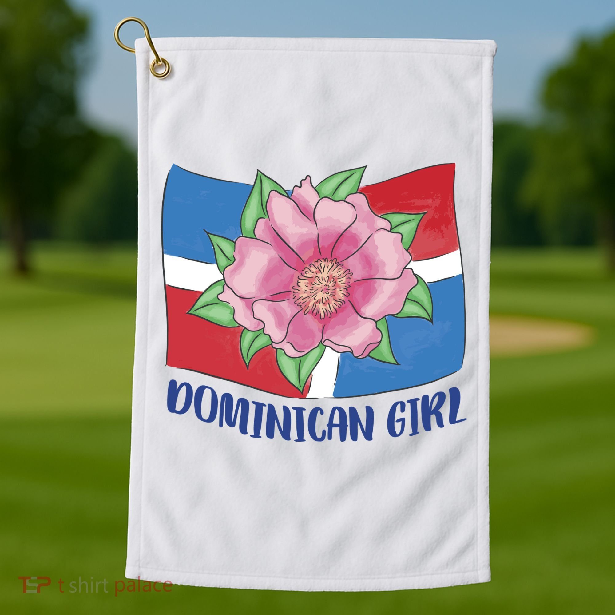 Dominican Girl Flag Golf Towel