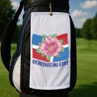 Dominican Girl Flag Golf Towel thumb 2
