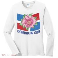 Dominican Girl Flag Women's Long Sleeve Shirt thumb 0