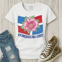 Dominican Girl Flag Women's T-Shirt thumb 3