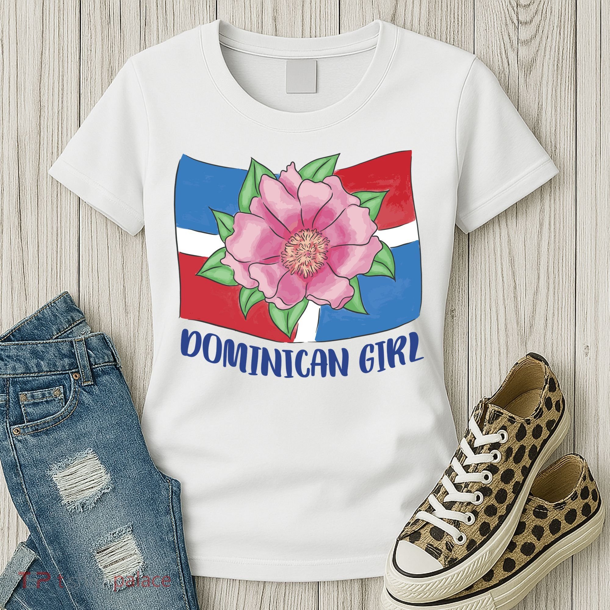 Dominican Girl Flag Women's T-Shirt