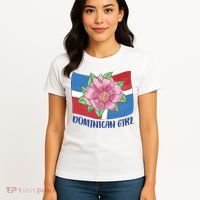 Dominican Girl Flag Women's T-Shirt thumb 4