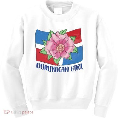Dominican Girl Flag Kids Sweatshirt