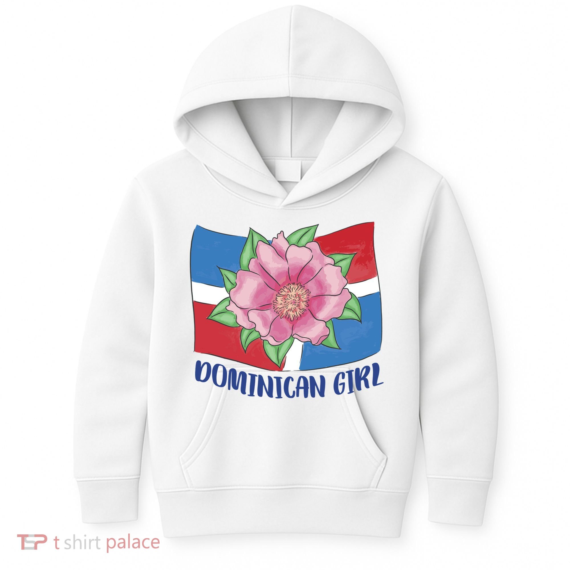 Dominican Girl Flag Kids Hoodie