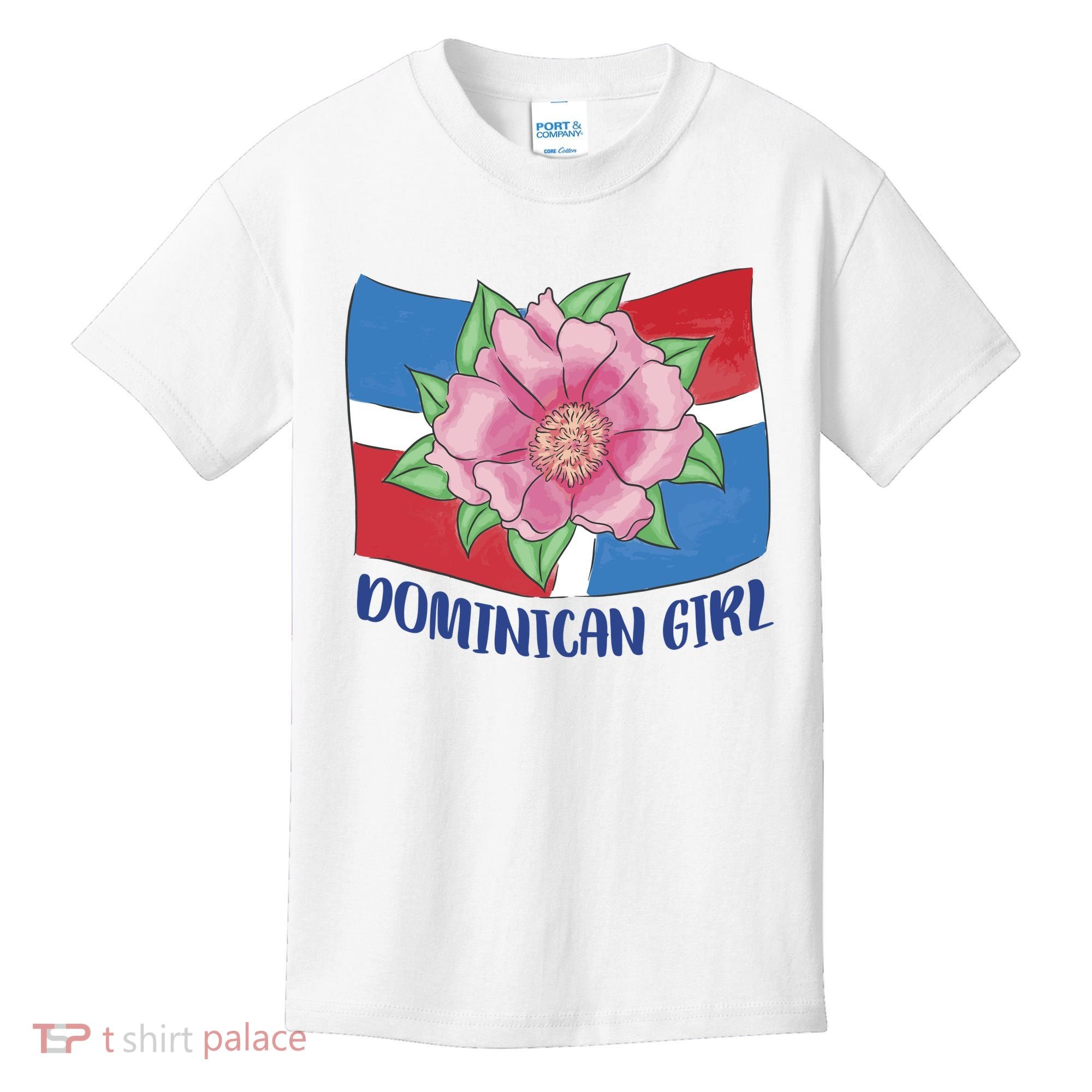 Dominican Girl Flag Kids T-Shirt