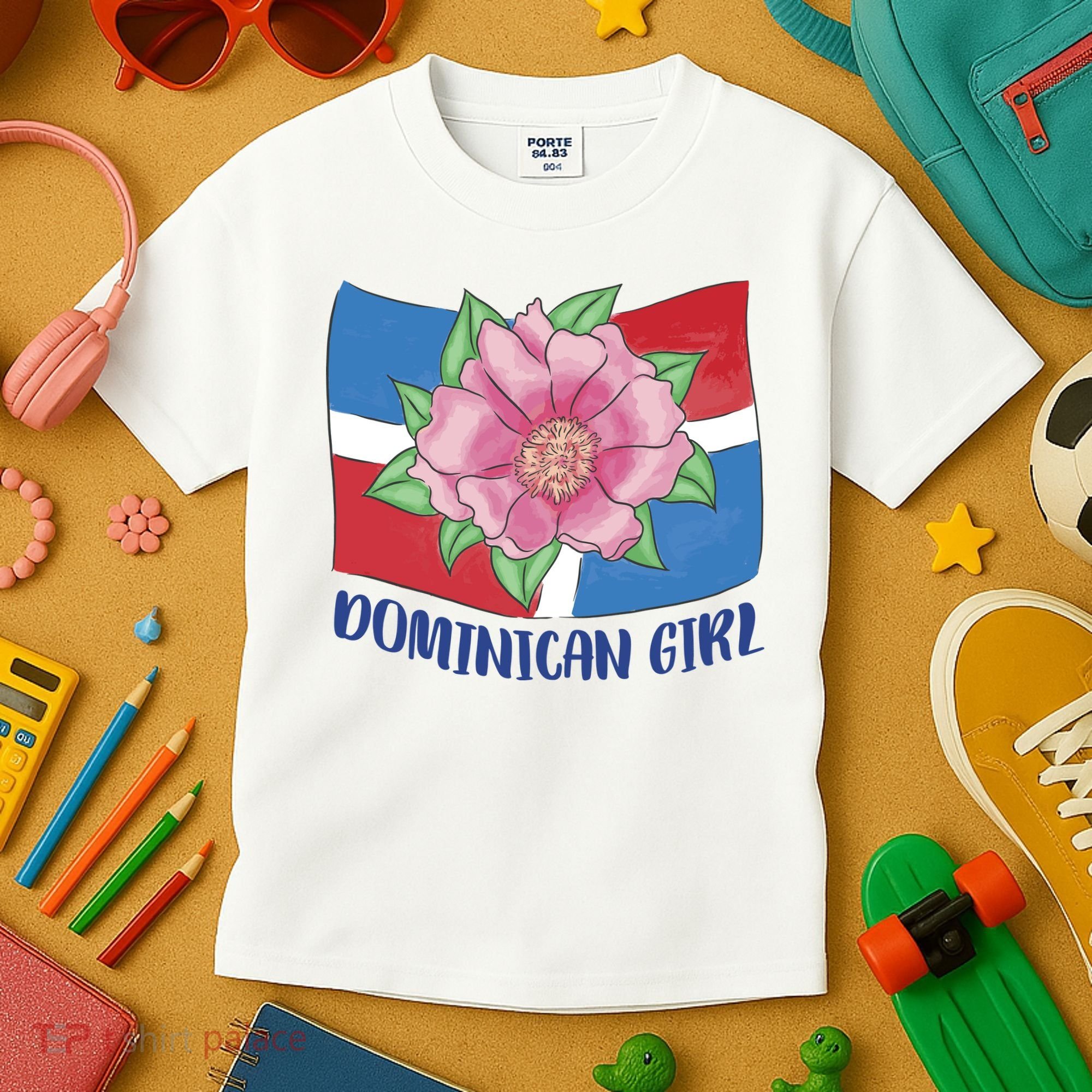 Dominican Girl Flag Kids T-Shirt