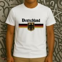 Deutschland Germany Flag Coat Of Arms Eagle Banner Vintage T-Shirt thumb 3