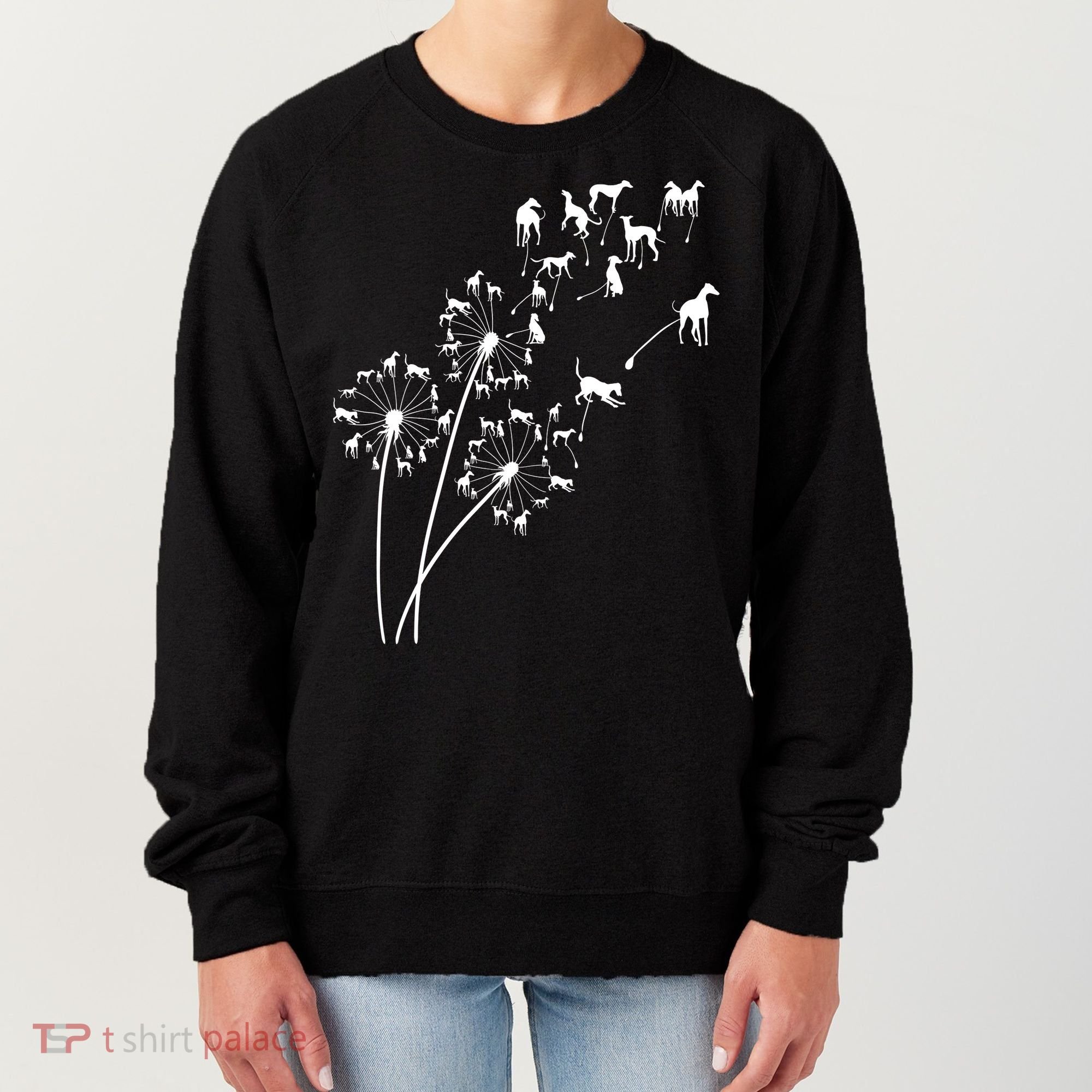 Dandelion Greyhound Flower Floral Greyhound Tree Women's Sweatshirt