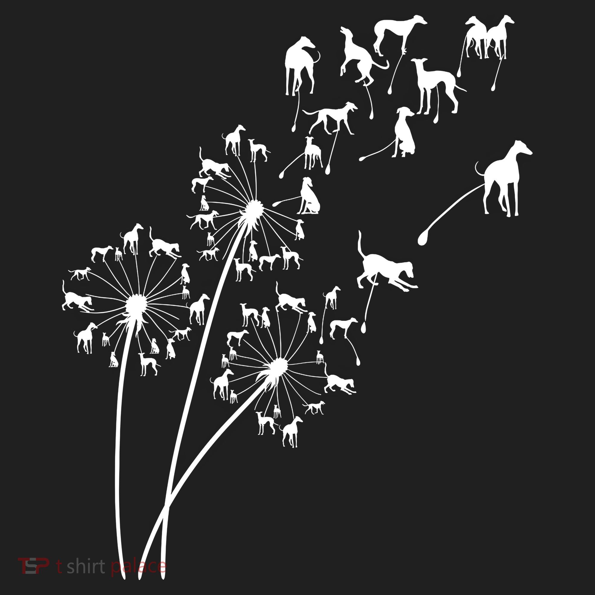 Dandelion Greyhound Flower Floral Greyhound Tree Women's Sweatshirt