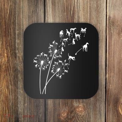Dandelion Greyhound Flower Floral Greyhound Tree Coaster