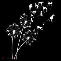 Dandelion Greyhound Flower Floral Greyhound Tree Coaster thumb 2