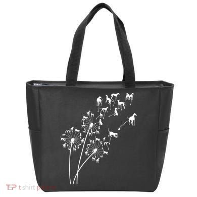 Dandelion Greyhound Flower Floral Greyhound Tree Tote Bag