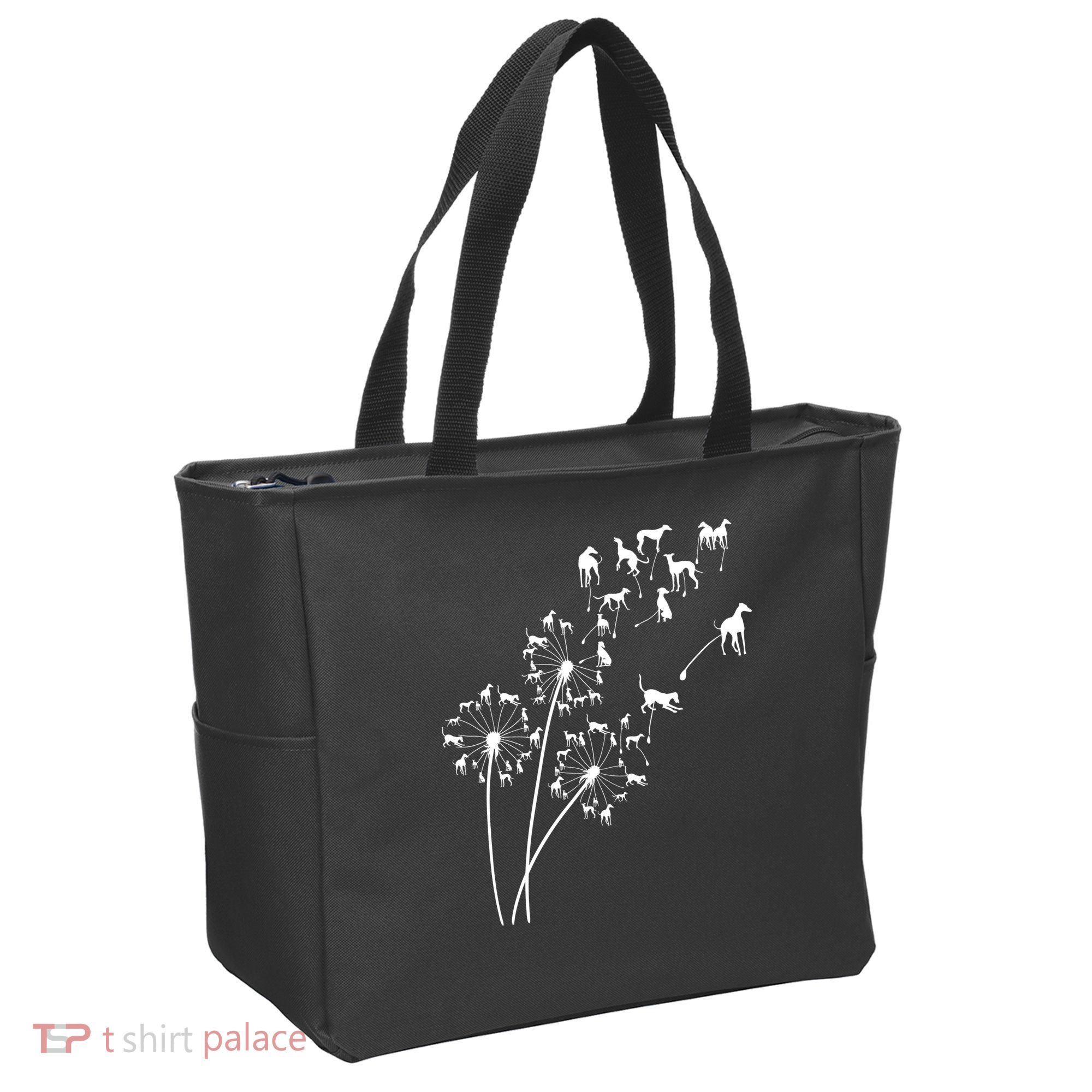 Dandelion Greyhound Flower Floral Greyhound Tree Tote Bag