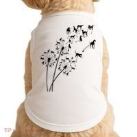 Dandelion Greyhound Flower Floral Greyhound Tree Doggie Tank thumb 0
