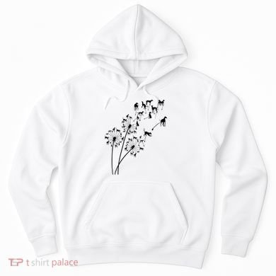 Dandelion Greyhound Flower Floral Greyhound Tree Hoodie