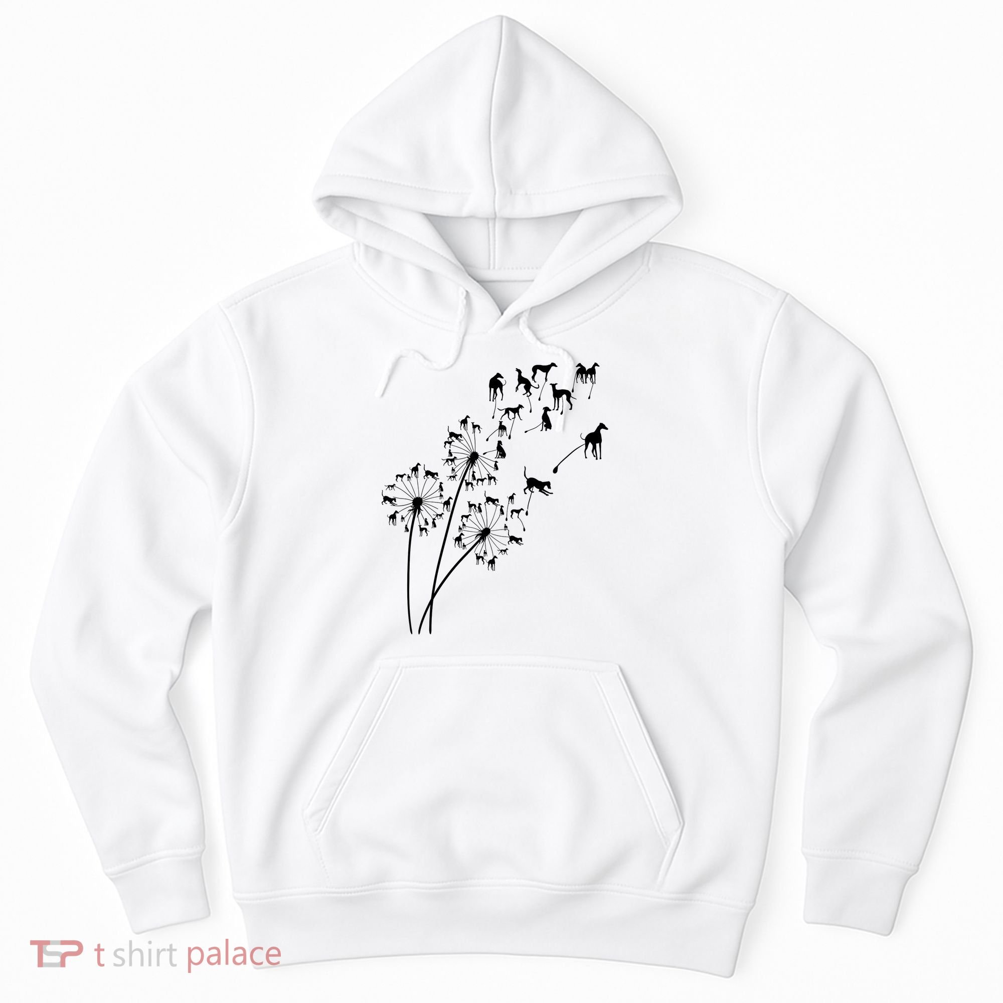 Dandelion Greyhound Flower Floral Greyhound Tree Hoodie