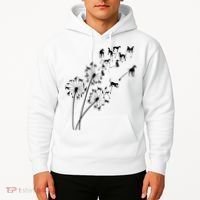 Dandelion Greyhound Flower Floral Greyhound Tree Hoodie thumb 2