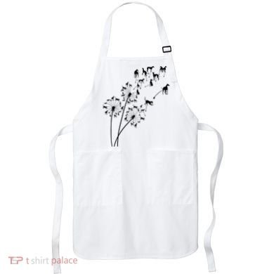 Dandelion Greyhound Flower Floral Greyhound Tree Apron