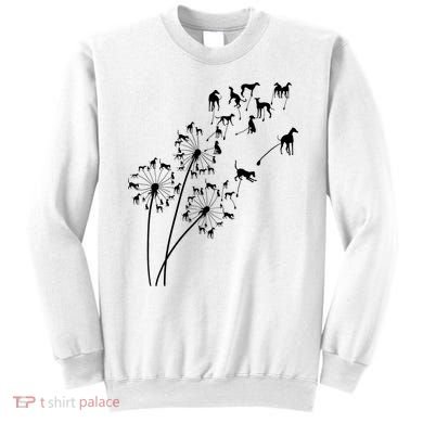 Dandelion Greyhound Flower Floral Greyhound Tree Sweatshirt