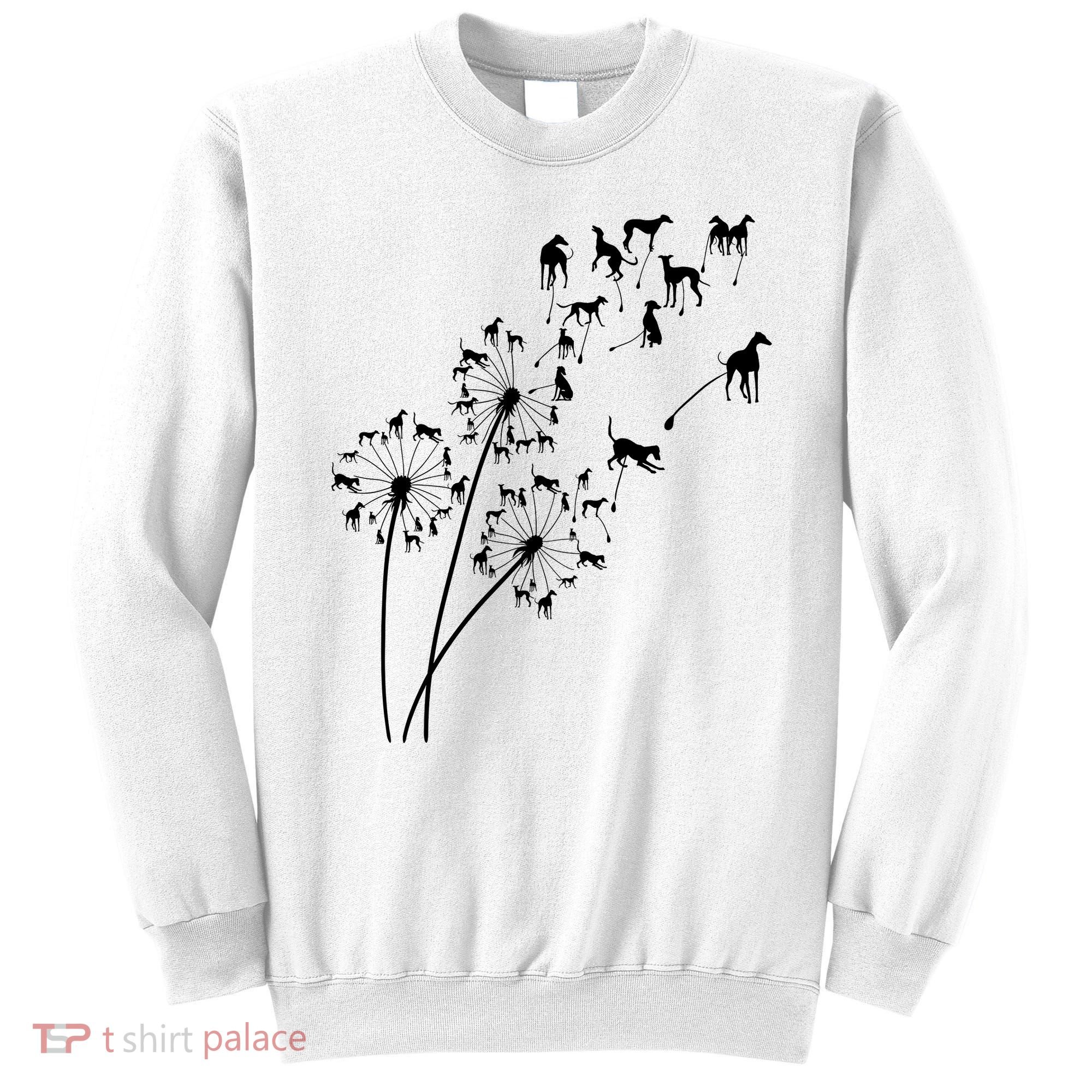 Dandelion Greyhound Flower Floral Greyhound Tree Sweatshirt