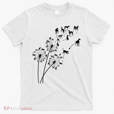 Dandelion Greyhound Flower Floral Greyhound Tree T-Shirt