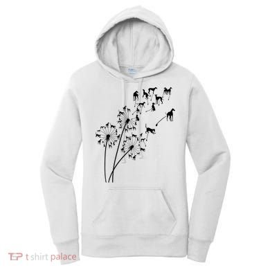 Dandelion Greyhound Flower Floral Greyhound Tree Women's Hoodie