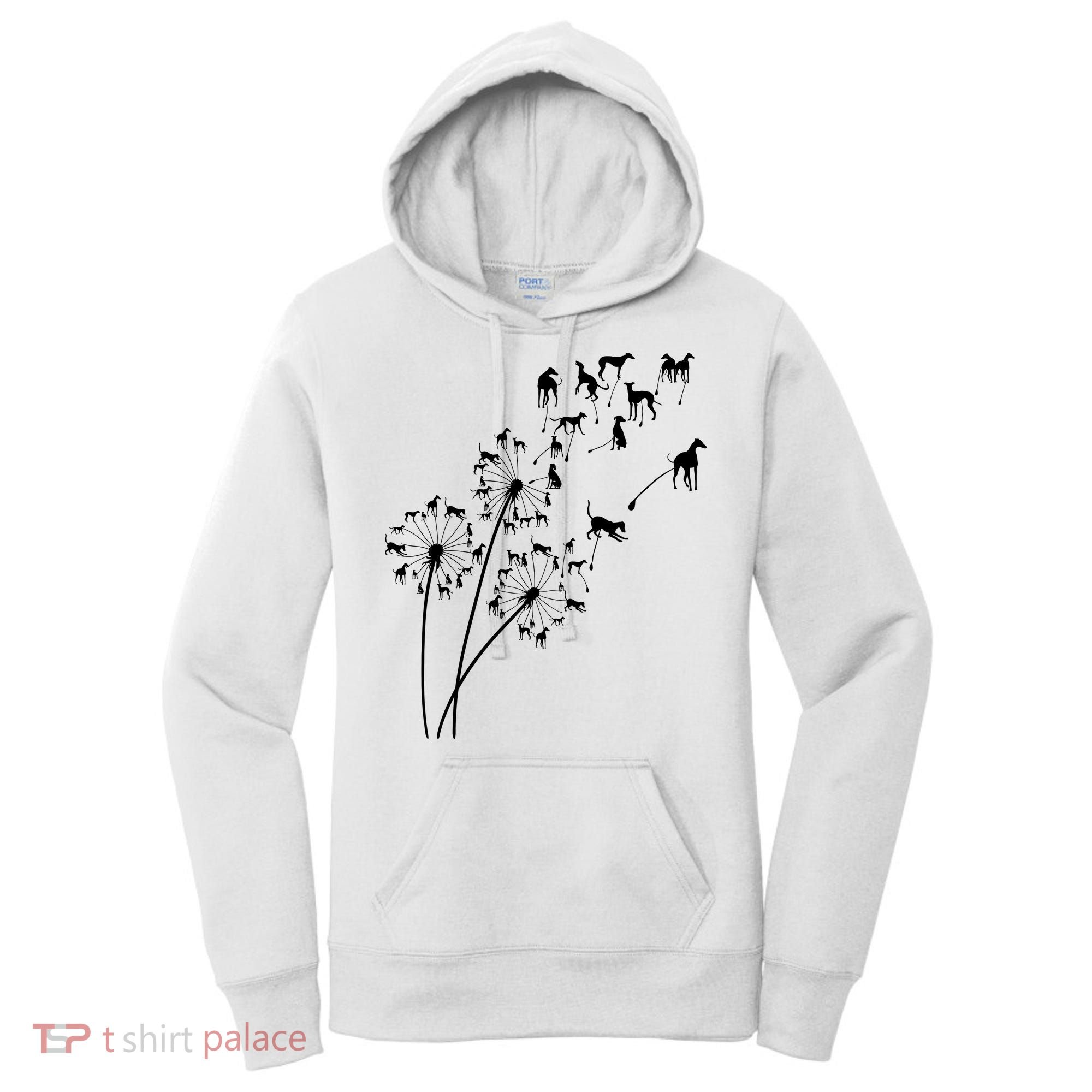 Dandelion Greyhound Flower Floral Greyhound Tree Women's Hoodie