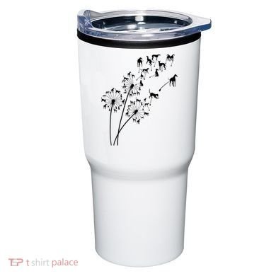 Dandelion Greyhound Flower Floral Greyhound Tree Tumbler