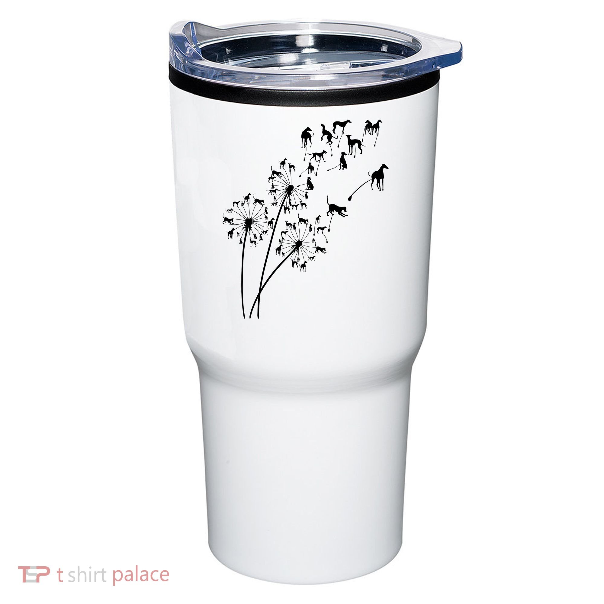 Dandelion Greyhound Flower Floral Greyhound Tree Tumbler