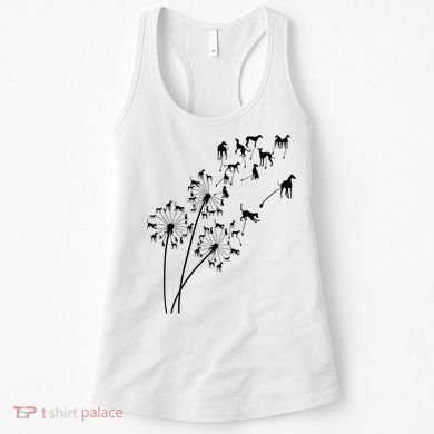 Dandelion Greyhound Flower Floral Greyhound Tree Women's Tank Top