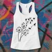 Dandelion Greyhound Flower Floral Greyhound Tree Women's Tank Top thumb 3
