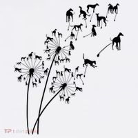 Dandelion Greyhound Flower Floral Greyhound Tree Baby Bodysuit thumb 2