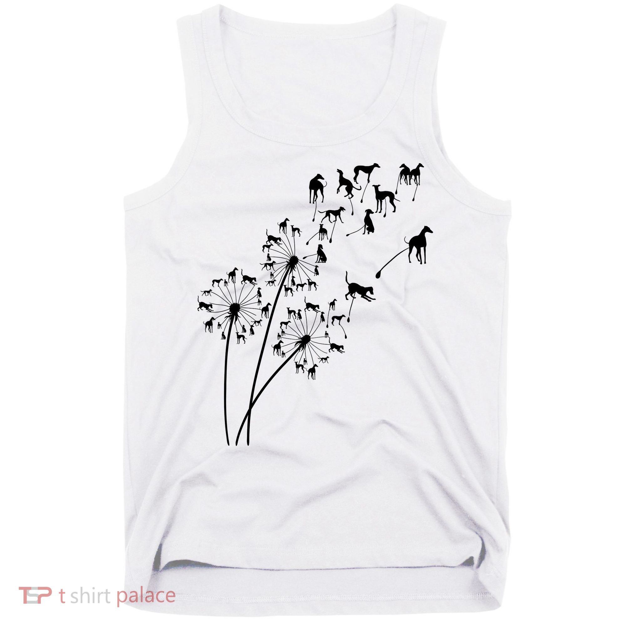 Dandelion Greyhound Flower Floral Greyhound Tree Tank Top