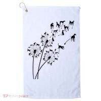 Dandelion Greyhound Flower Floral Greyhound Tree Golf Towel thumb 0