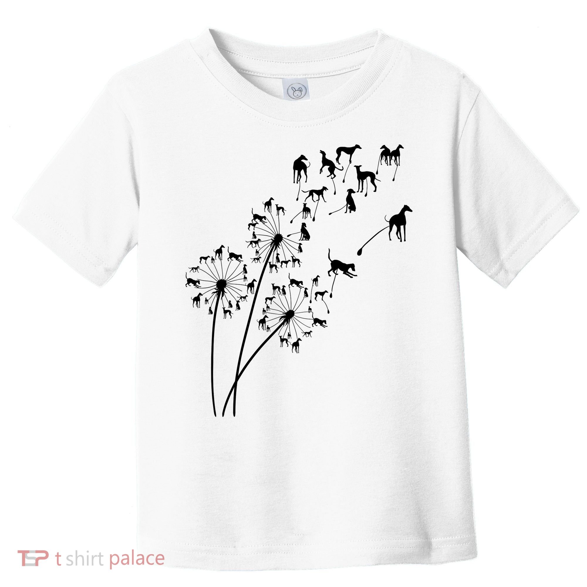 Dandelion Greyhound Flower Floral Greyhound Tree Toddler T-Shirt