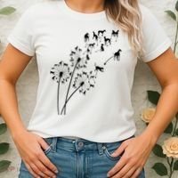 Dandelion Greyhound Flower Floral Greyhound Tree Women's T-Shirt thumb 2