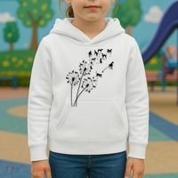Dandelion Greyhound Flower Floral Greyhound Tree Kids Hoodie thumb 3