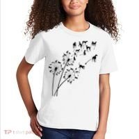 Dandelion Greyhound Flower Floral Greyhound Tree Kids T-Shirt thumb 2