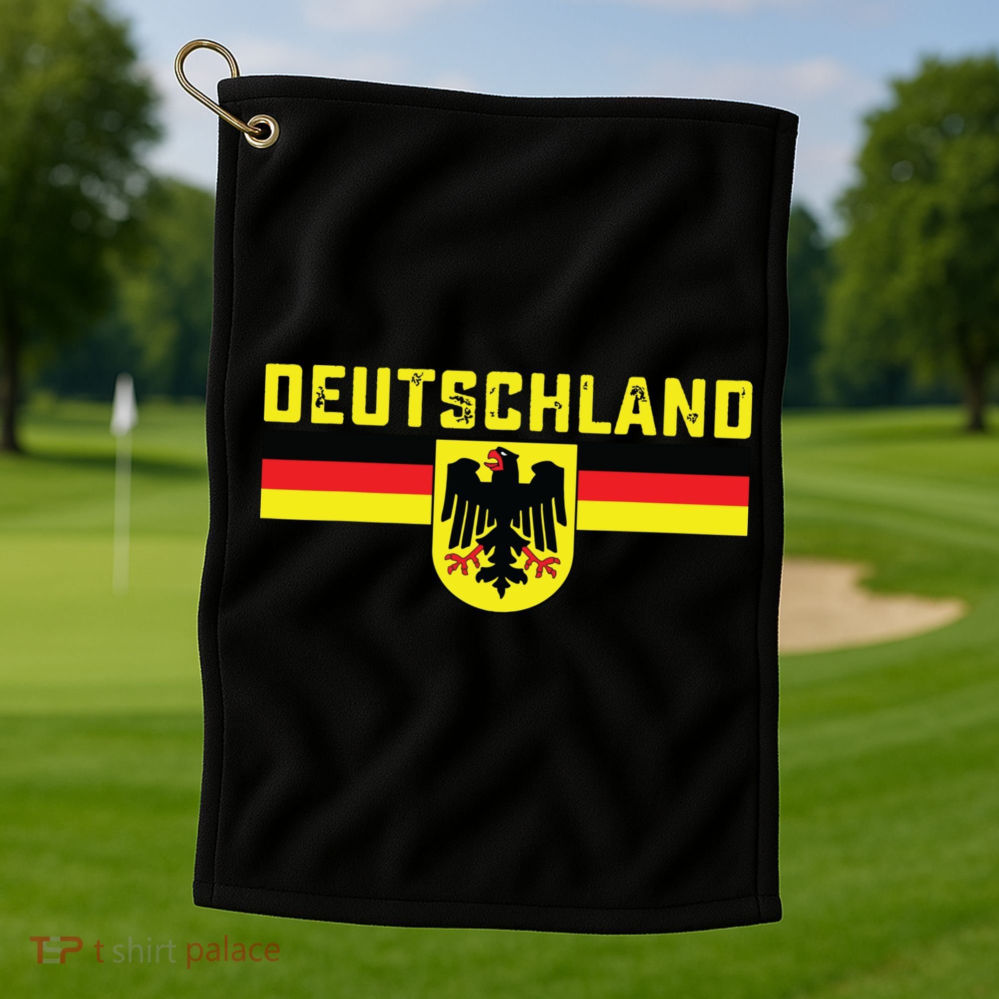 Deutschland Germany Flag Eagle German National Golf Towel